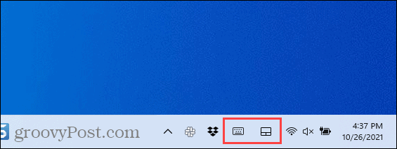 Tegumiriba nurgaikoonid operatsioonisüsteemis Windows 11