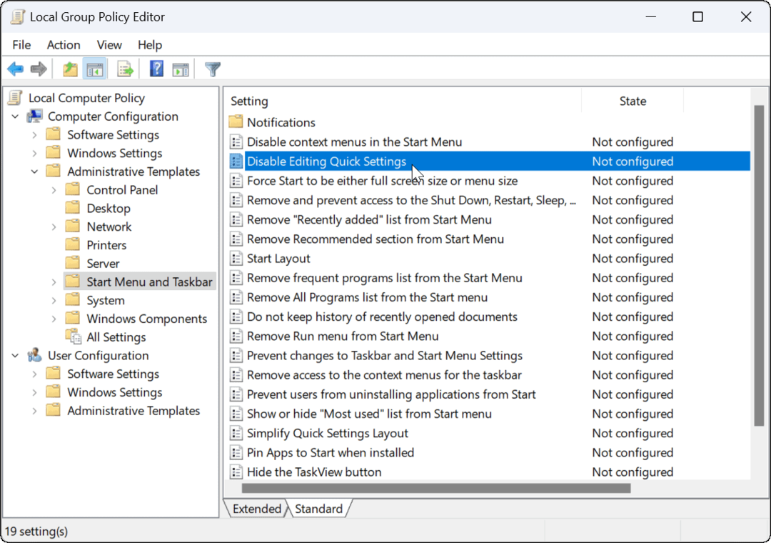 Vältige kiirsätete muutmist operatsioonisüsteemis Windows 11