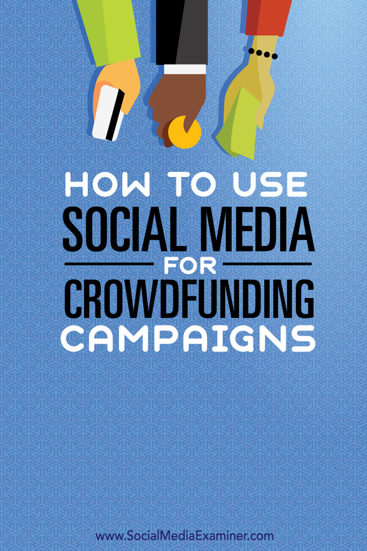 Kuidas kasutada sotsiaalmeediat ühisrahastuskampaaniate jaoks: sotsiaalmeedia eksamineerija