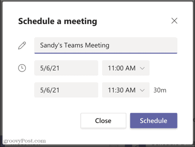Seadistage Microsoft Teamsis hilisemaks koosolek