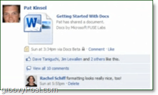 docs.com kuvatakse Facebooki uudistevoogus