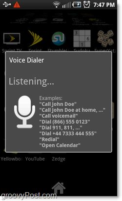 Häälvalija kuulab Android-telefonis käske