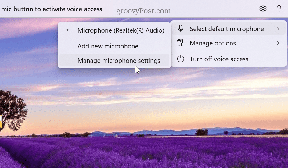 Hääljuurdepääsu lubamine ja kasutamine opsüsteemis Windows 11
