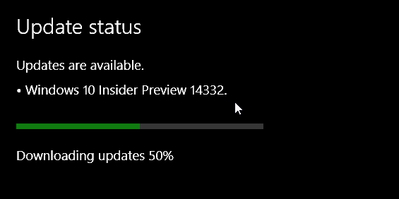 Insideritele välja antud Windows 10 eelvaade Build 14332