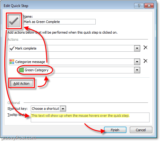 kohandatud Quickstep ikoonid rakenduses Outlook 2010