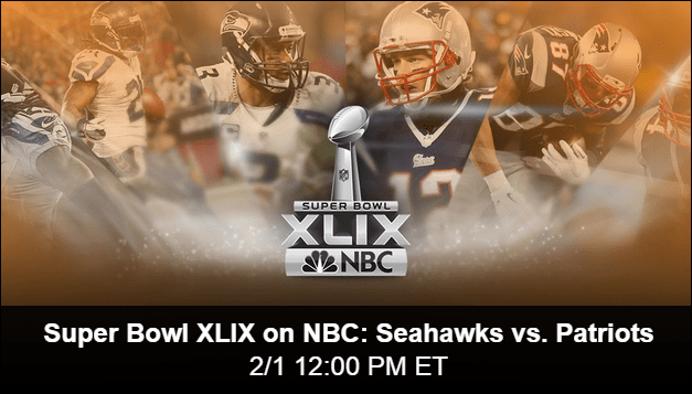NBC voogesitus Super Bowl XLIX Internetis tasuta