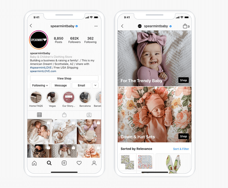 Alates suvest USA-s võimaldab Instagrami pood kasutajatel tooteid sirvida ja kollektsioone otse uurida a Instagrami Explore'ist leiate spetsiaalse ostude vahekaardi, mis viib kasutajad otse brändi poodi või ostetavasse postitused.