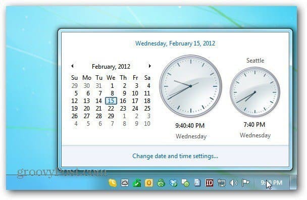 Windowsi kalendri kell