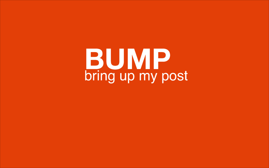 Mida tähendab Interneti-släng BUMP ja kuidas seda kasutada?