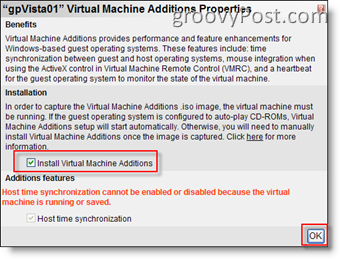 Installige virtuaalse masina täiendused MS Virtual Server 2005 R2 jaoks