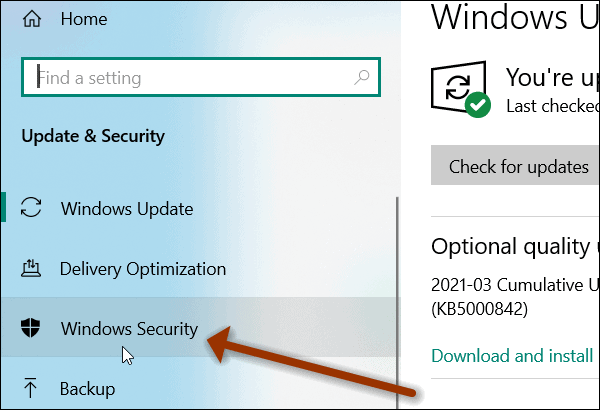 Windowsi turvalisus