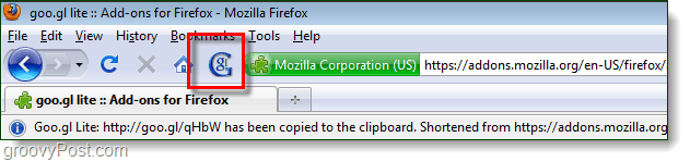 goo.gl Firefoxi lisandmoodul