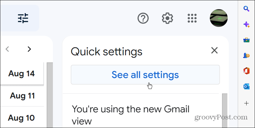 Importige Outlooki meilid Gmaili