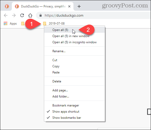 Valige Chrome'is Ava kõik (X)