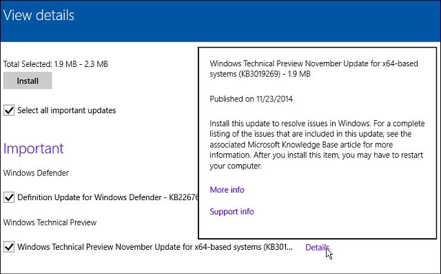 Microsofti väljaanded (KB3019269) plaaster Windows 10 Build 9879 jaoks