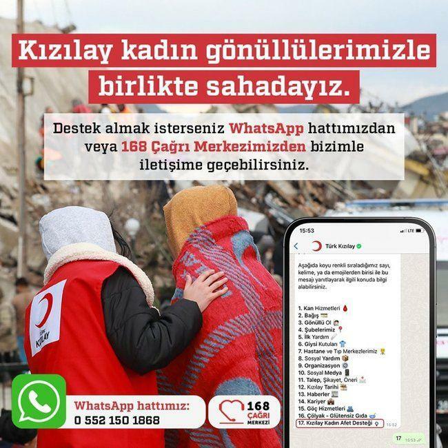 Türgi Punane Poolkuu asutas maavärina ohvrite jaoks WhatsAppi liini