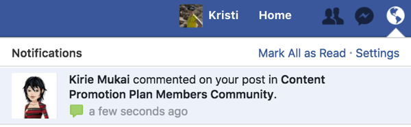 Saate teate, kui keegi soovib teie Facebooki grupiga liituda.