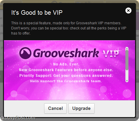 Groovesharki VIP konto eelised