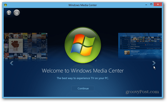 Käivitage Windows Media Center