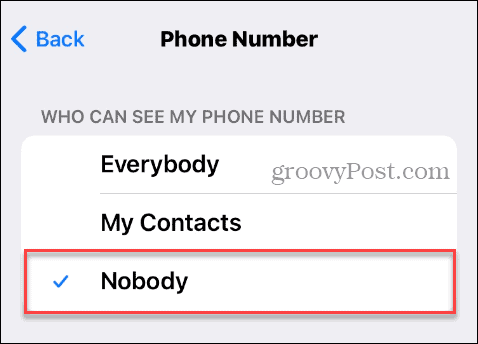 Keegi ei näe iPhone'i Telegramis telefoninumbrit