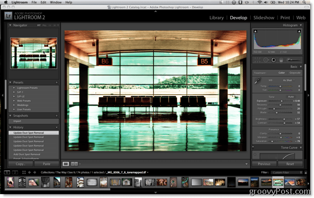 Adobe Lightroom 2 eelseadete ekraan