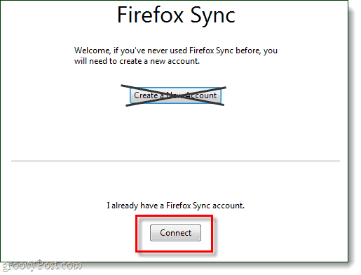 ühendage Firefoxi sünkroonimiskontoga