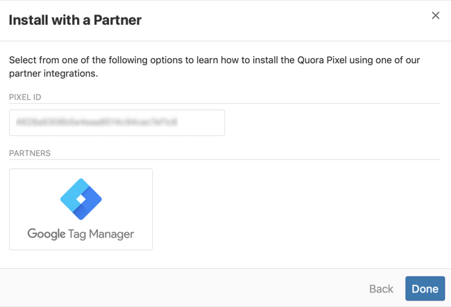 3. samm, kuidas Quora pikslit Google Tag Manageriga installida