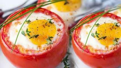 Kuidas valmistada munaga täidetud tomateid? Täidetud tomatid munaga hommikusöögiks