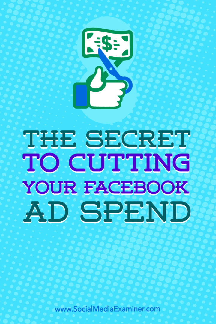 Näpunäiteid oma Facebooki reklaamikulude vähendamiseks.