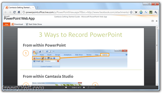 Jagage Microsoft Office'i faile uute Facebooki sõnumitega (Word, Excel, PowerPoint)