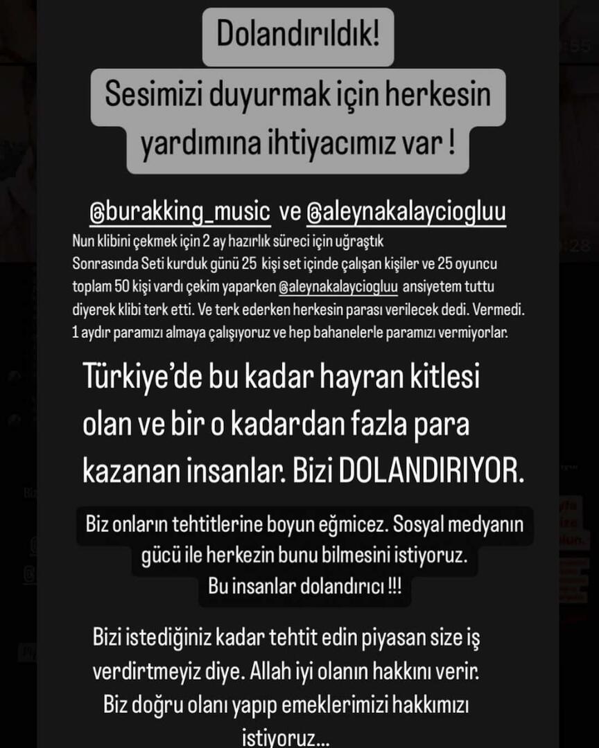 Burak Kingi ja Aleyna Kalaycıoğlu vastu esitatud pettusesüüdistused