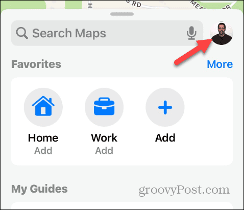 konto ikoon Apple Mapsis