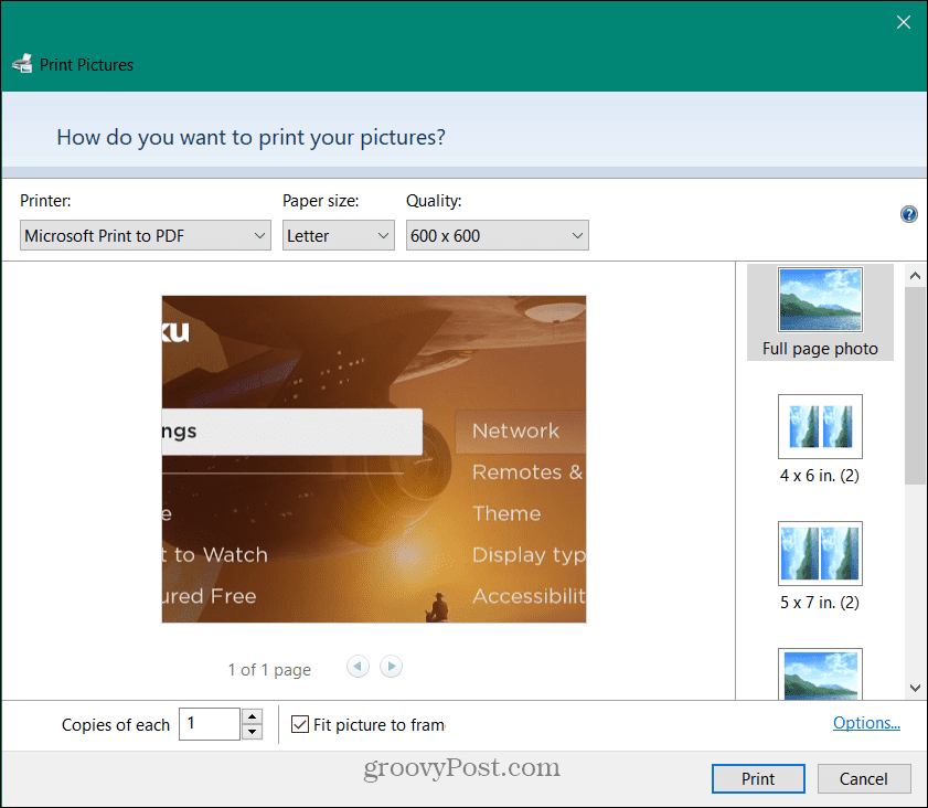 Teisendage PNG-fail PDF-iks Windowsis