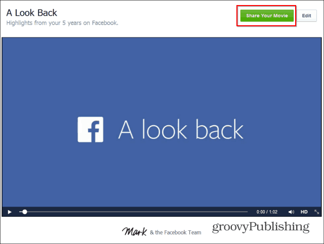 Kuidas redigeerida oma Facebooki videot "Tagasivaade"