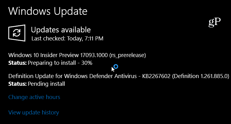 Windows 10 eelvaateversioon 17093