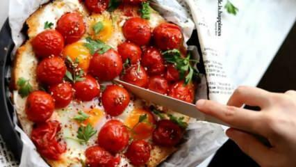 Kuidas valmistada hommikusöögiks juustu-muna-tomati leivakooki? 