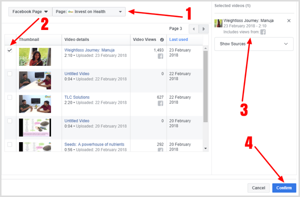 Ühendage mitme video vaatajad ühte Facebooki kohandatud vaatajaskonda.