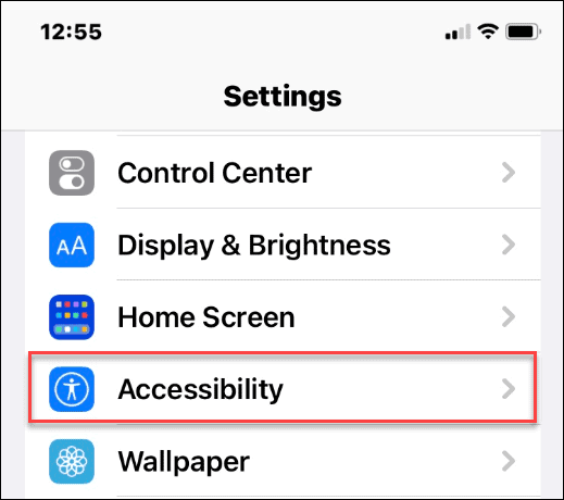 juurdepääsetavuse seade iPhone