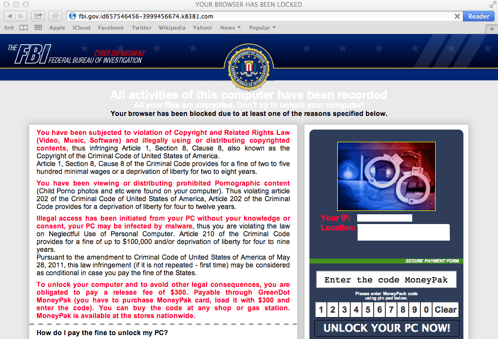 FBI-na postitavad Ransomware'i veebisaidid sihivad Mac OS X-i - kuidas seda peatada