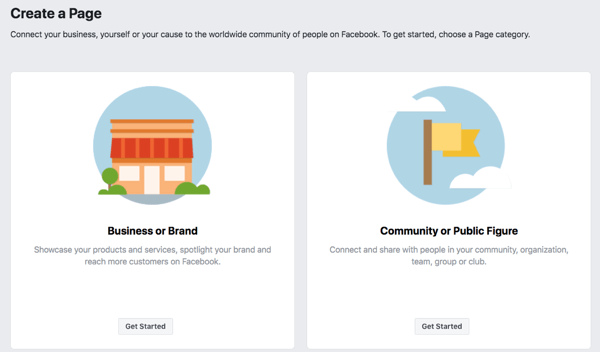 1. samm oma Facebooki ärilehe loomiseks.