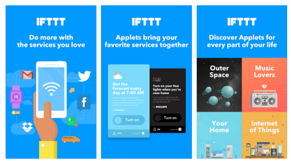 IFTTT uued apletid toovad teie lemmikteenused kokku, et luua uusi kogemusi.
