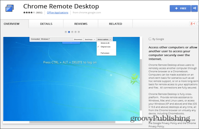Chrome Remote Desktopi veebipood
