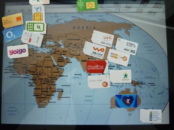 SIM-kaartide maailmakaart