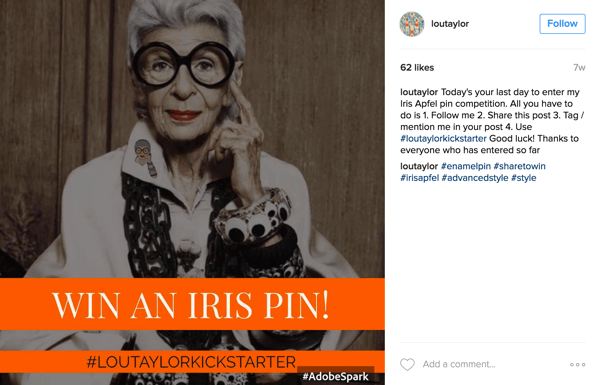 Instagrami hashtagide võistluse jaoks paluge kasutajatel postitada foto koos teie kampaania hashtagiga.