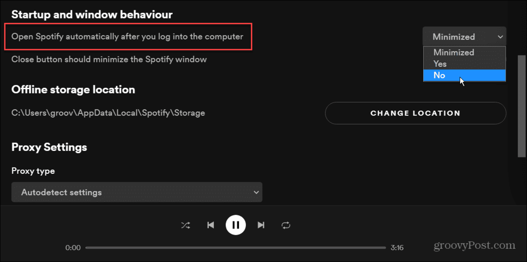 peatage spotify avanemine käivitamisel