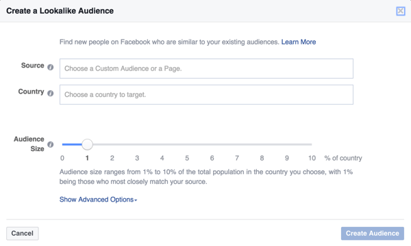 Üks Facebooki taktika võib olla sarnase vaatajaskonna loomine oma Facebooki reklaamidega sihtimiseks.