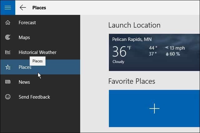 Windows 10 näpunäide: lisage ilmarakendusele mitu asukohta