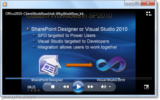 ClientWorkFlow õppevideo Microsofti kontori / sharepoint 2010 arendamise kohta