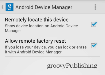 Android-seadme halduri seaded