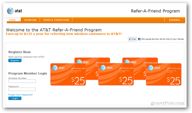 AT&T-sõbra soovitusprogramm